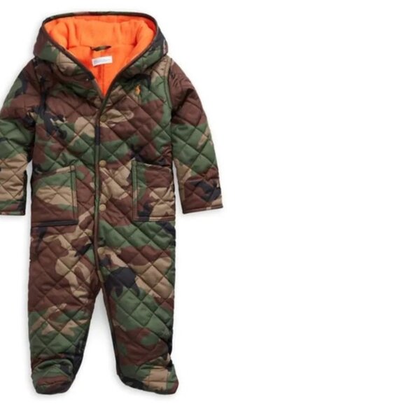 Polo Ralph Lauren Baby Boys Matte Microfiber Camo-Print Bunting Coat - Picture 8 of 9